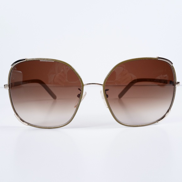 Chloe Accessories - Chloé Gold/Khaki Sunglasses 5CE109L004